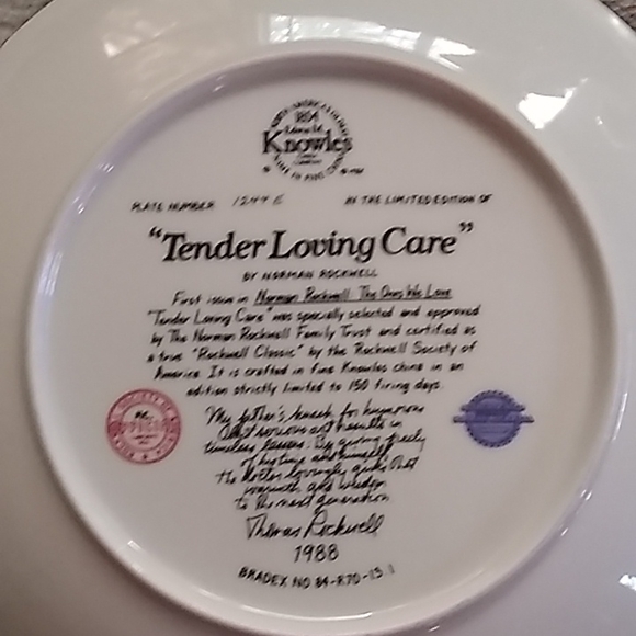 Norman Rockwell's Limited Edition plate by Knowles Fine China with certificate - Picture 2 of 7